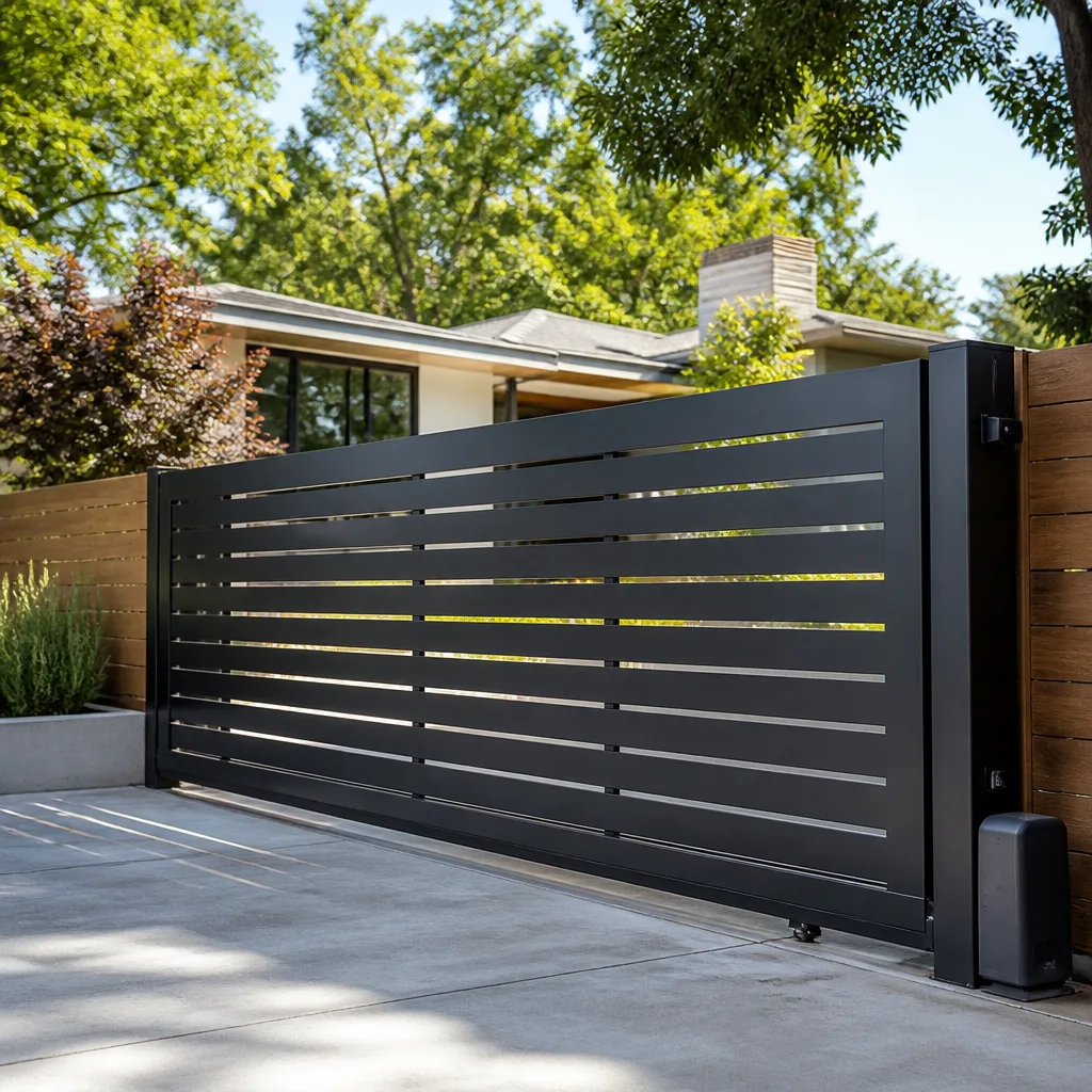 Sliding driveway gates